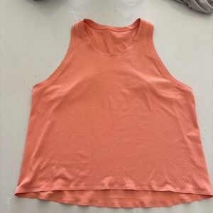 Lululemon fast and free waist length tank top size 6 Coral Kiss